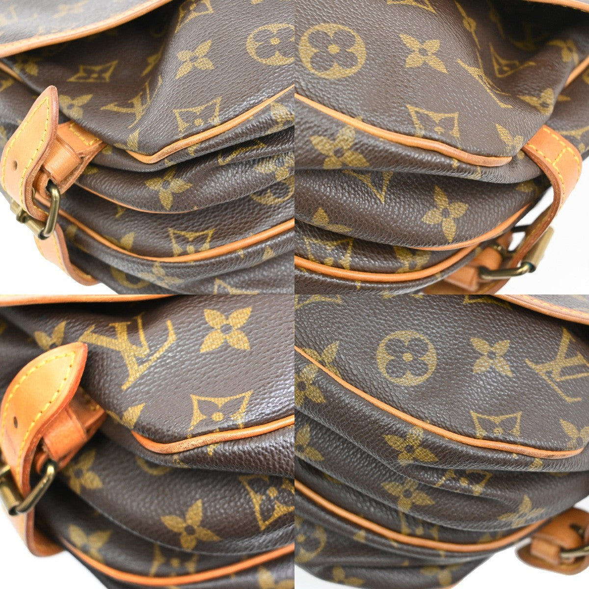 Louis Vuitton Saumur Handbag Monogram Canvas