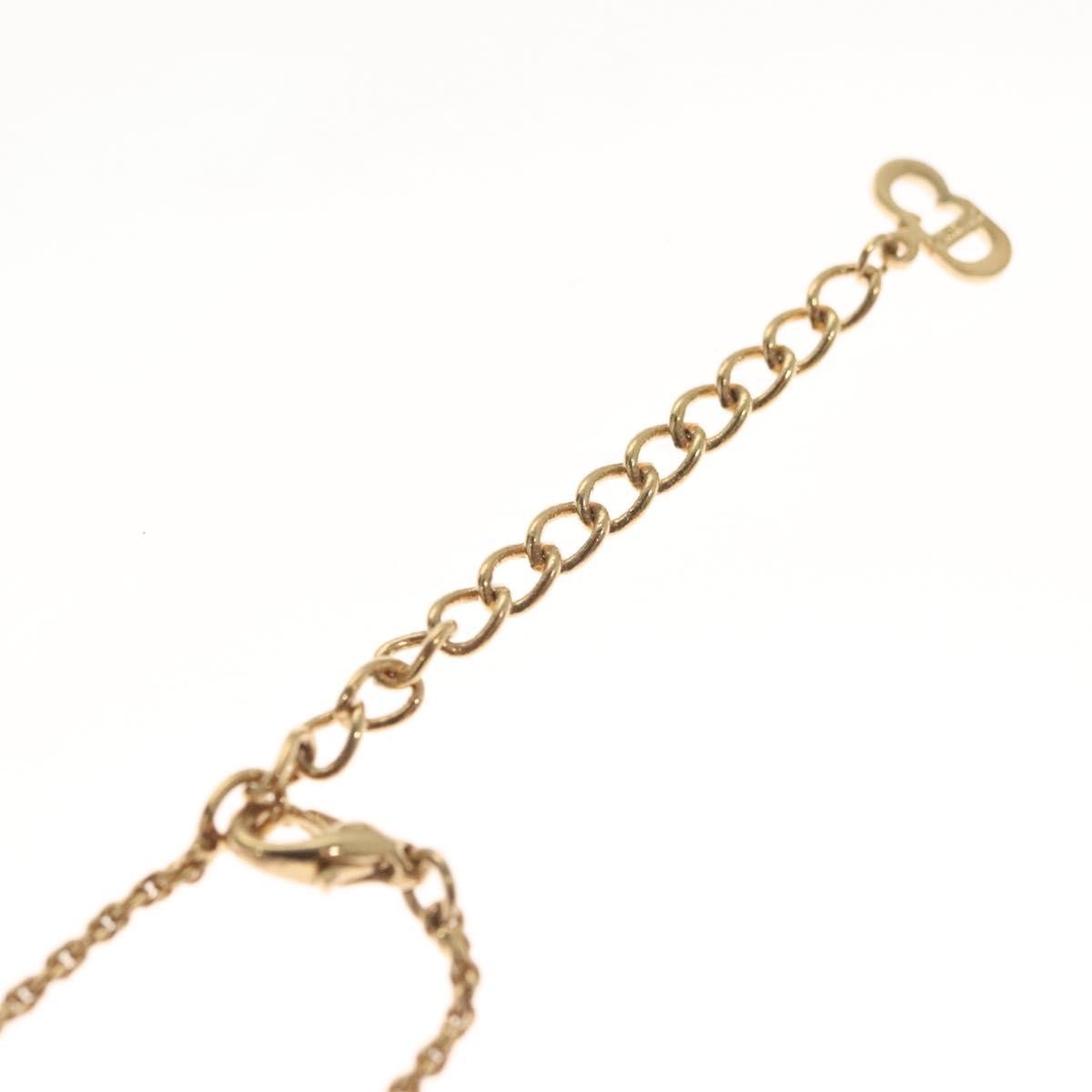 Christian Dior CD Round Pendant Necklace Metal and Crystals