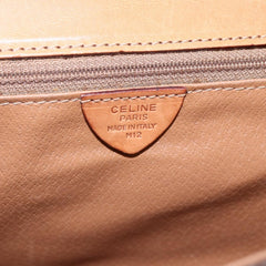 Celine Vintage Macadam Circle Logo Shoulder Bag Canvas and Leather