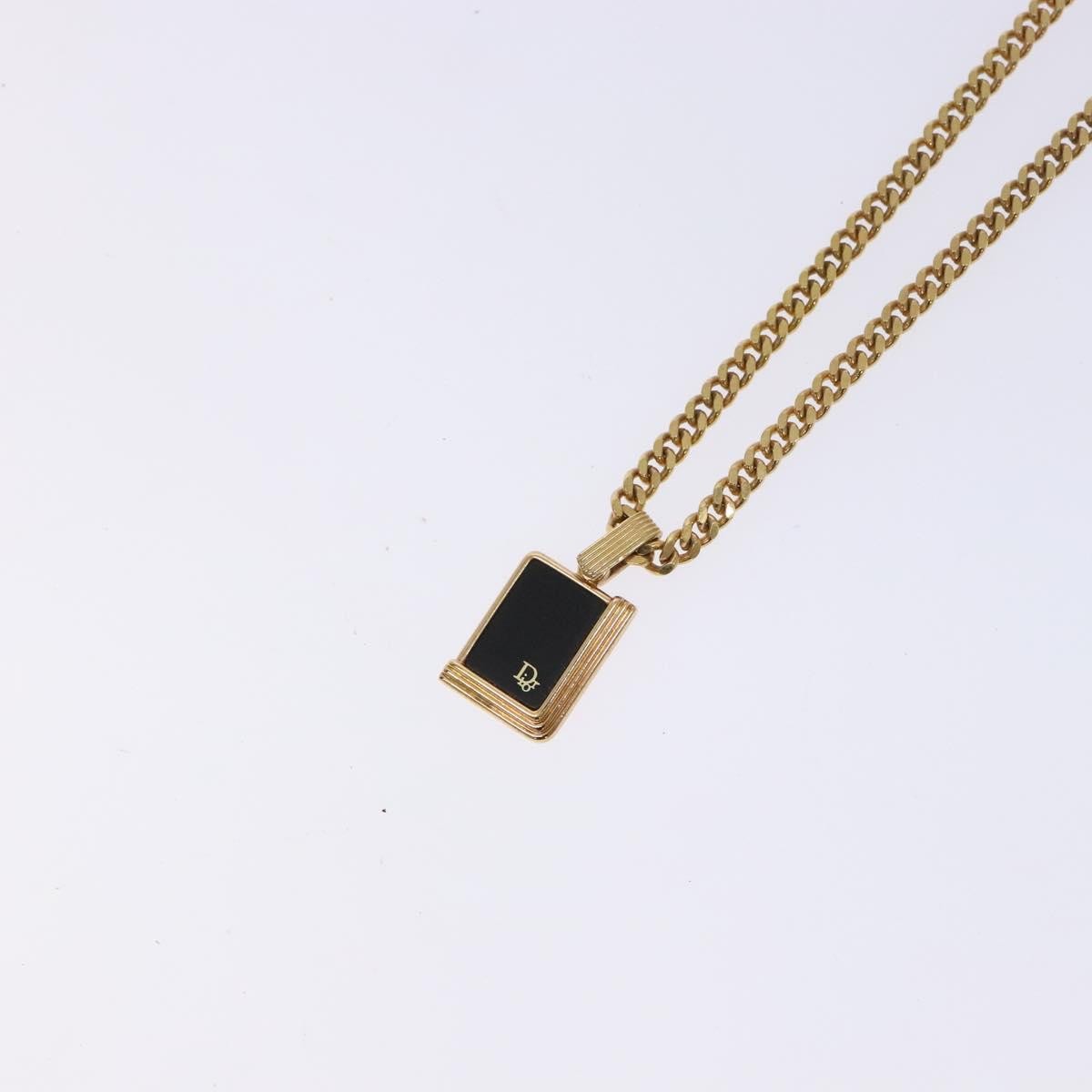 Christian Dior CD Pendant Necklace Gold-plated