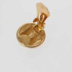 Christian Dior Vintage Round Clip-On Earrings Metal