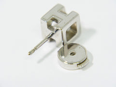 Hermes Cage d'H Stud Earrings Metal
