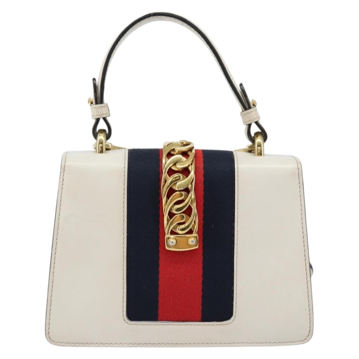 Gucci Sylvie Top Handle Bag Leather