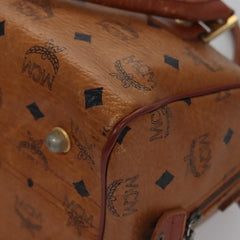 MCM Visetos Handbag Canvas and Leather