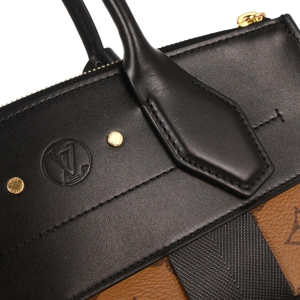 Louis Vuitton City Steamer Handbag Damier Tressage Reverse Monogram Canvas and Leather