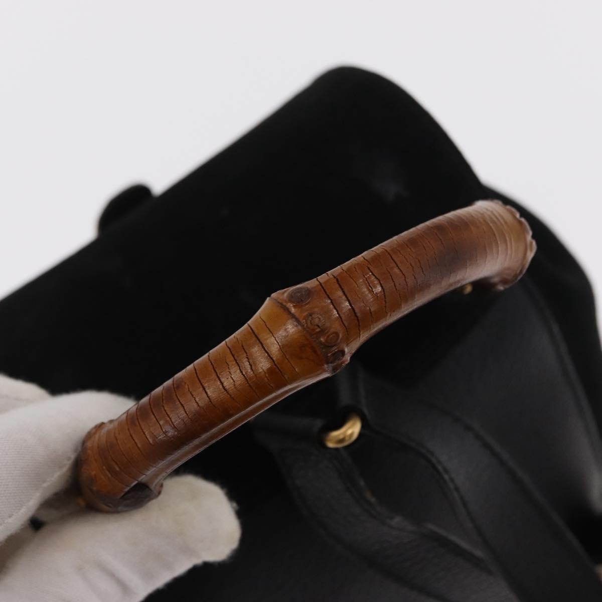 Gucci Vintage Bamboo Backpack Suede