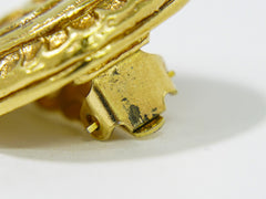 Chanel Vintage Round CC Clip-On Earrings Metal