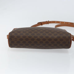 Celine Vintage Macadam Shoulder Bag Canvas and Leather