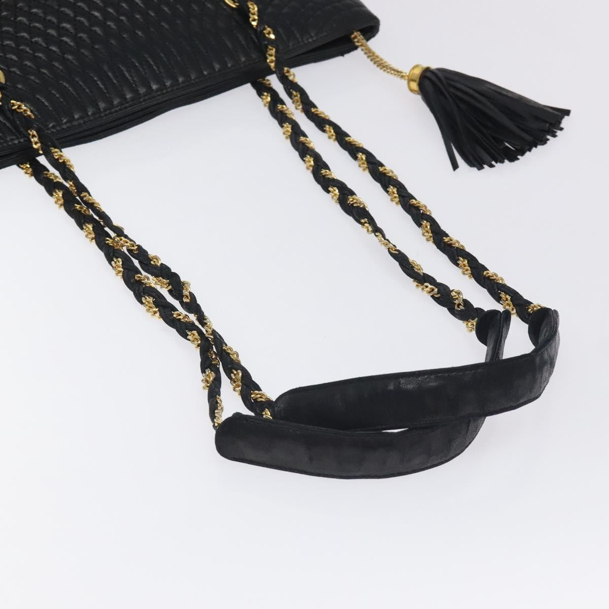 Bally Vintage Chain Shoulder Bag Quilted Leather