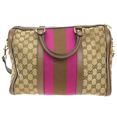 Gucci Vintage Web Boston Bag GG Canvas