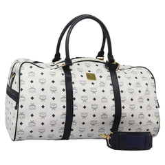 MCM Visetos Handbag Canvas and Leather