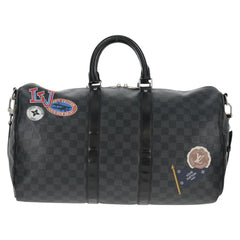 Louis Vuitton Keepall Bandouliere Bag Limited Edition Damier Graphite LV League