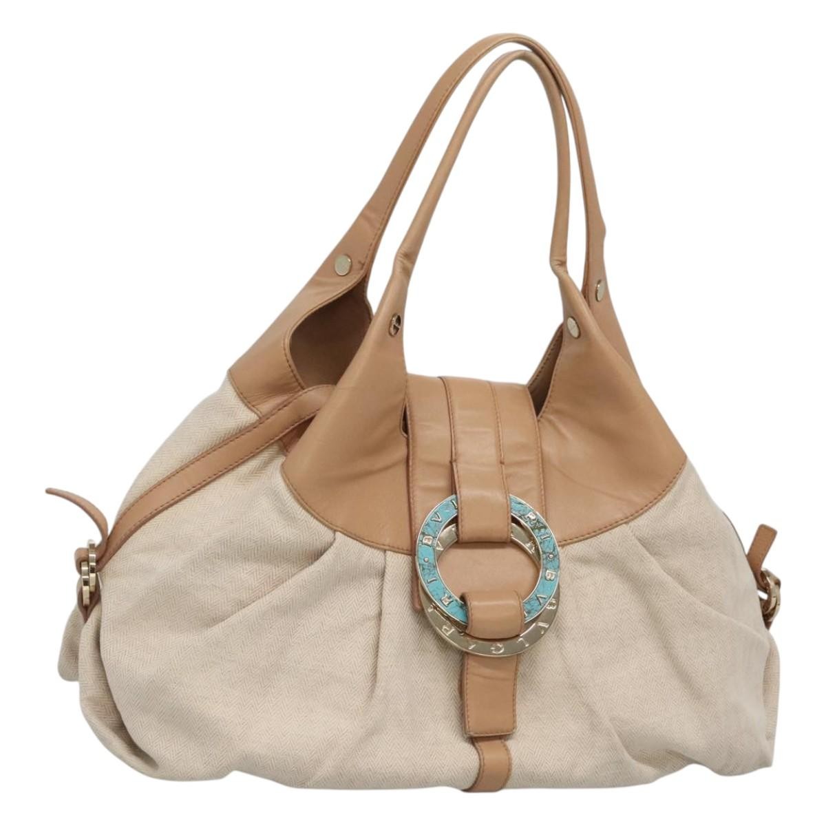 Bvlgari Chandra Hobo Canvas and Leather