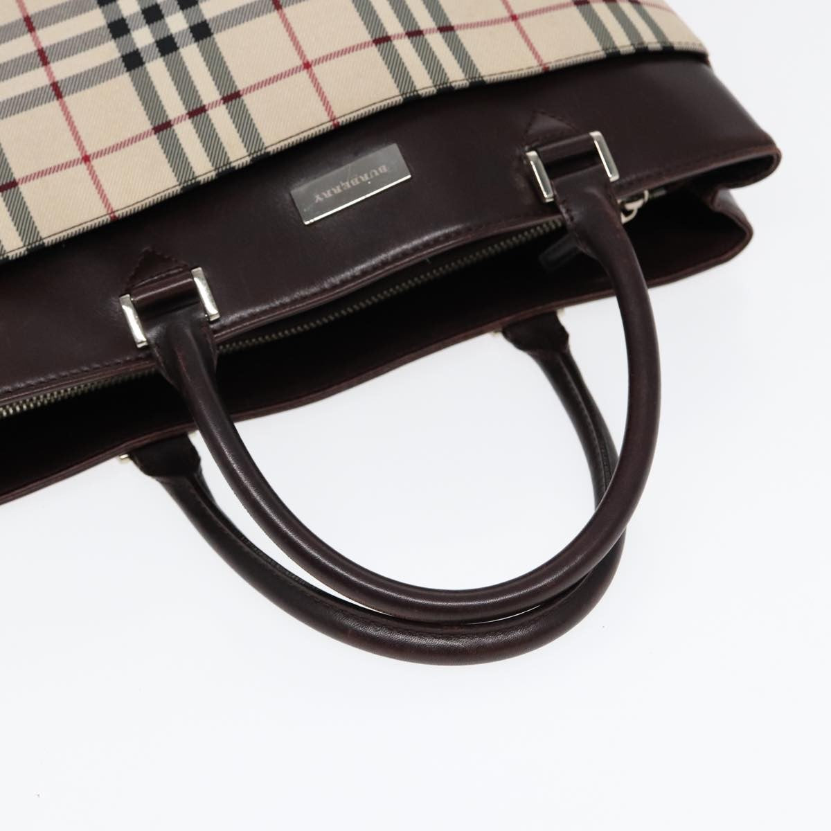 Burberry Nova Check Tote Canvas and Leather