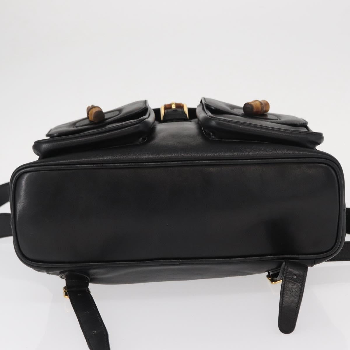 Gucci Vintage Bamboo Backpack Leather