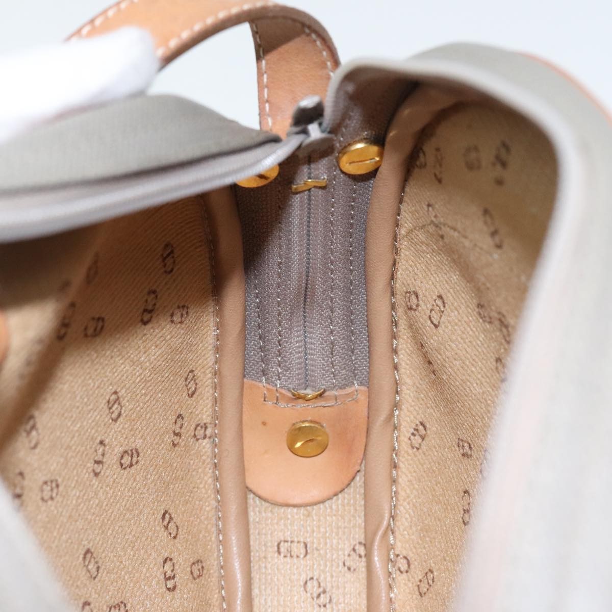 Christian Dior CD Shoulder bag Canvas and Leather