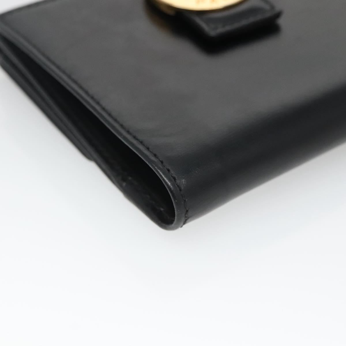 Celine Circle Logo Compact Wallet Leather