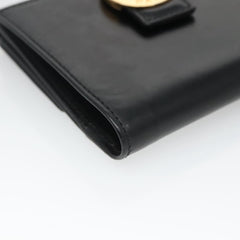 Celine Circle Logo Compact Wallet Leather