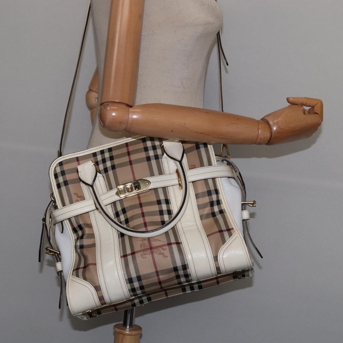 Burberry Minford Satchel Haymarket Coated Canvas