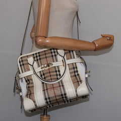 Burberry Minford Satchel Haymarket Coated Canvas