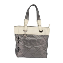 Chanel Biarritz Tote Quilted Coated Canvas
