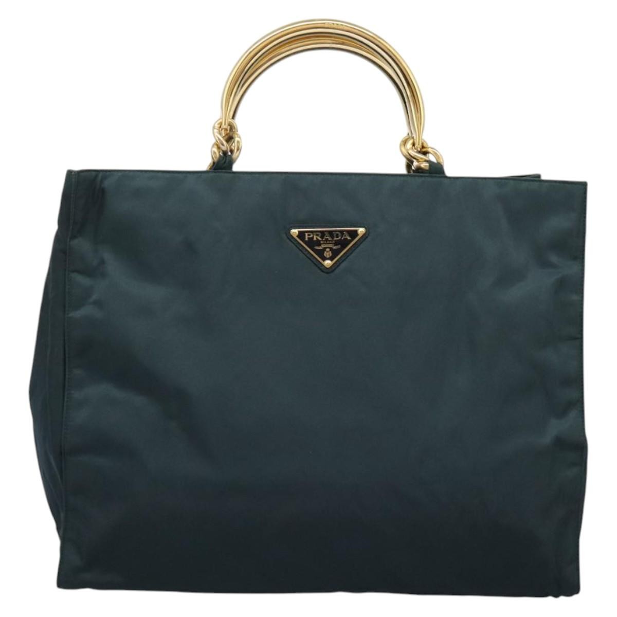 Prada Metal Handles Tote Tessuto