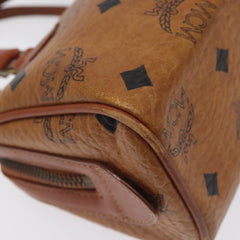 MCM Visetos Handbag Canvas and Leather