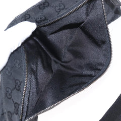 Gucci Vintage Double Belt Bag GG Canvas with Leather