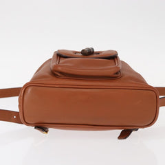 Gucci Vintage Bamboo Backpack Leather
