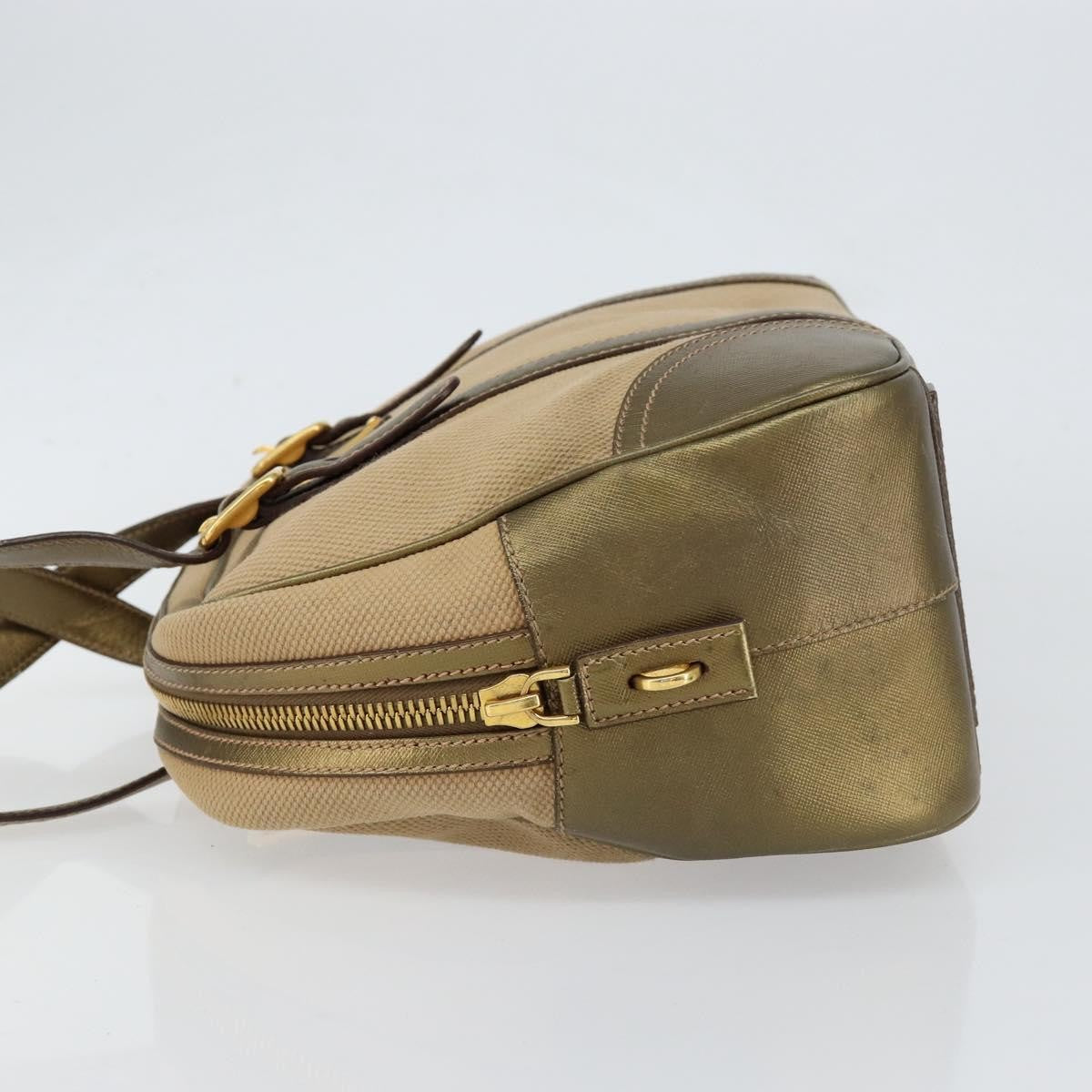 Prada Bowler Bag Canvas with Leather