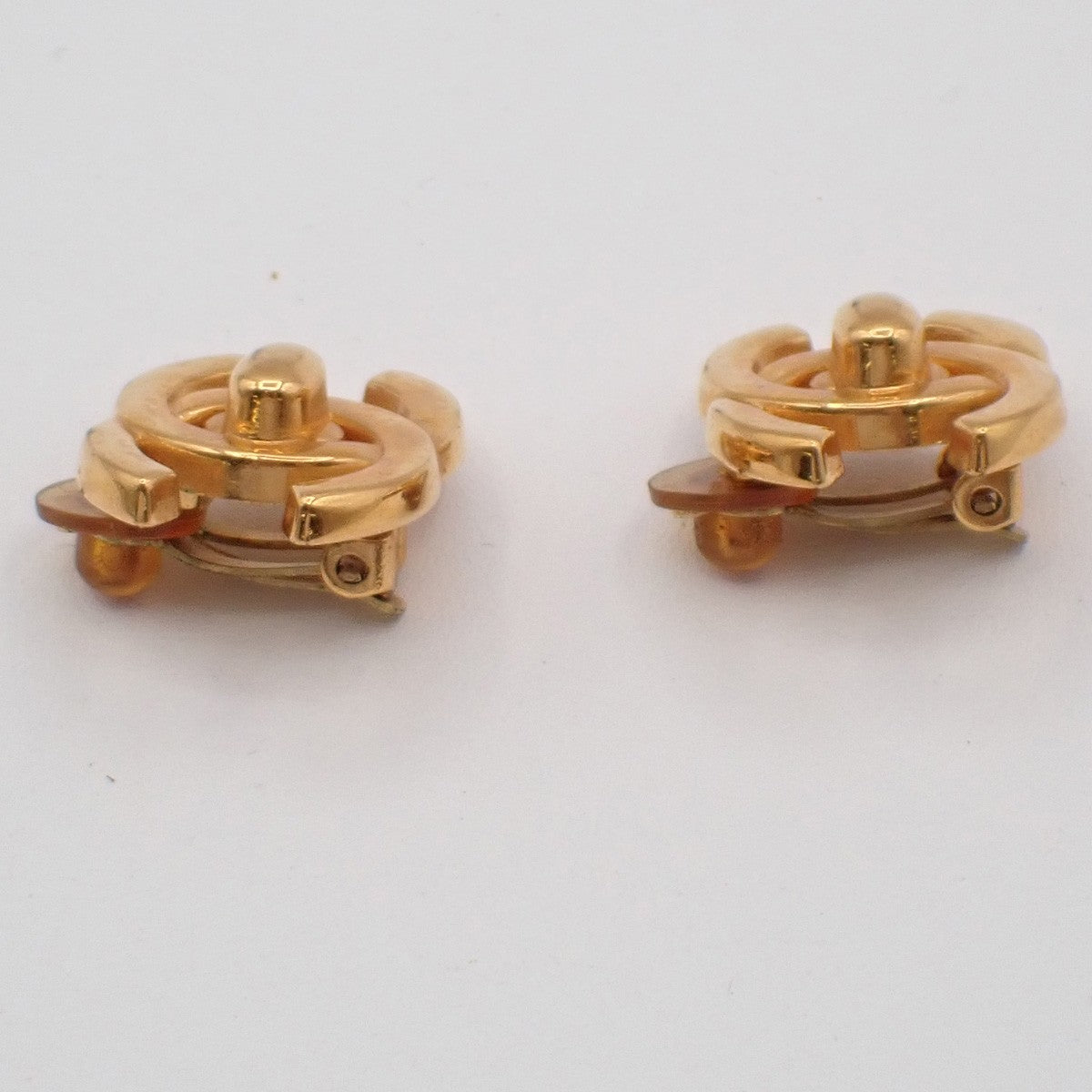 Chanel CC Turnlock Clip-On Earrings Metal