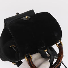 Gucci Vintage Bamboo Backpack Suede