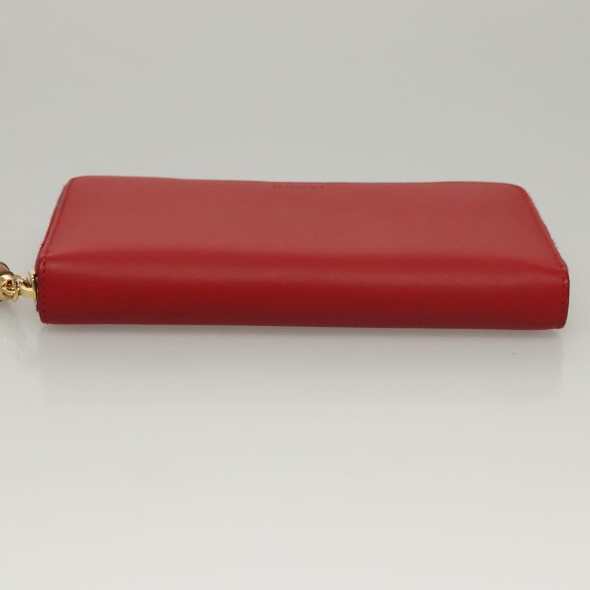 Gucci Bamboo Tassel Zip Organizer Wallet Leather