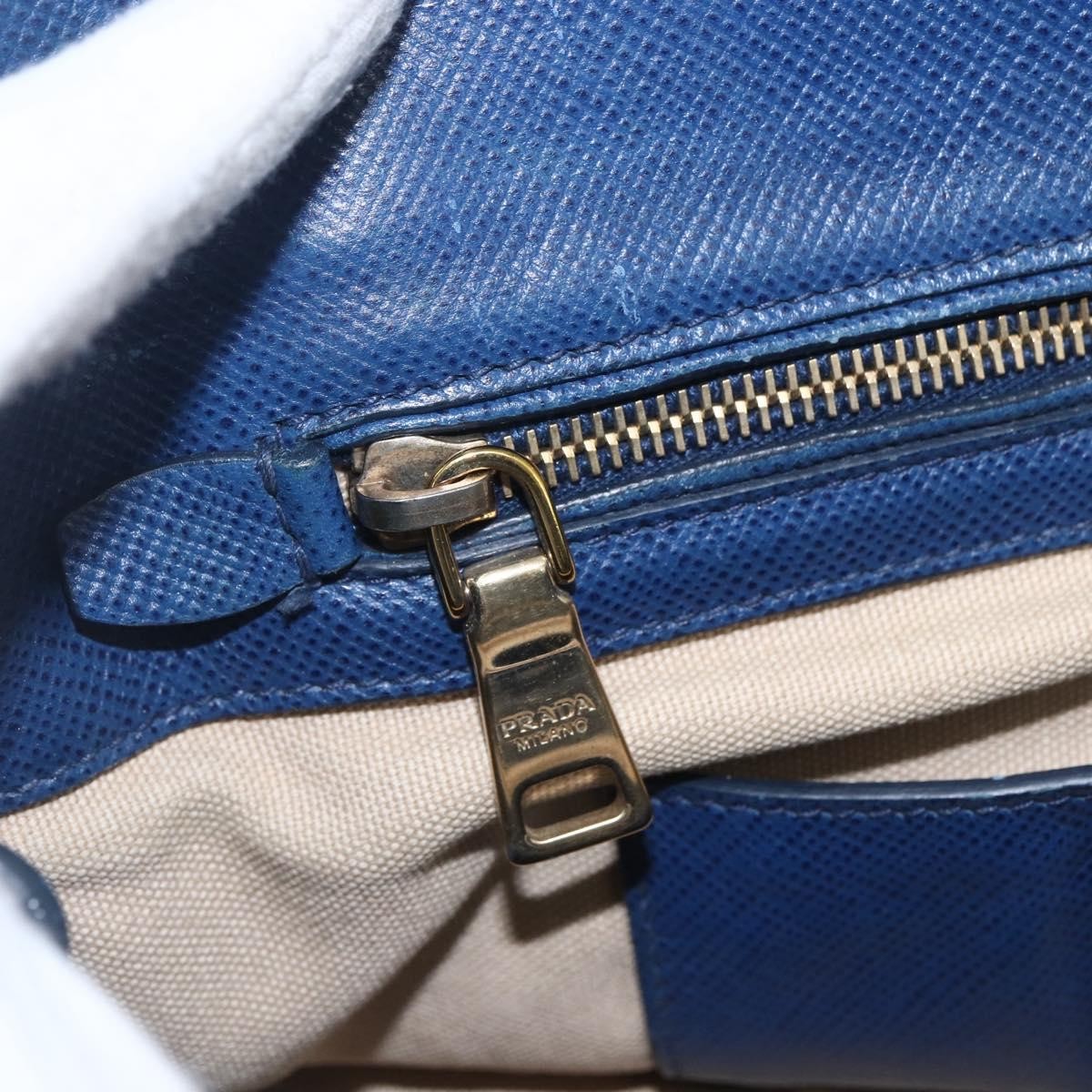 Prada Cuir Frame Convertible Tote Canvas and Saffiano Leather