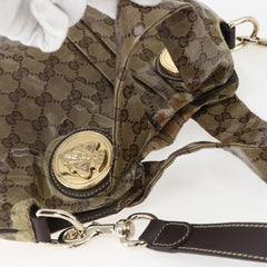 Gucci Hysteria Convertible Top Handle Bag GG Coated Canvas