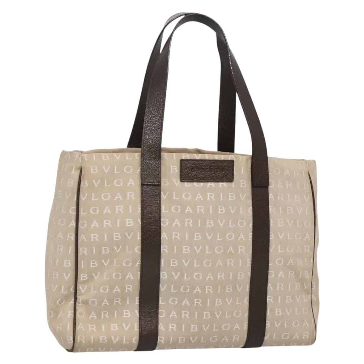 Bvlgari B.Zero1 Logomania Bag Canvas with Leather
