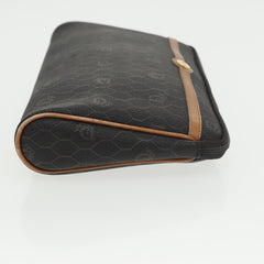 Christian Dior Vintage Honeycomb Zip Pouch Coated Canvas