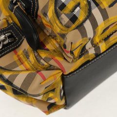 Burberry Graffiti Rucksack Backpack Vintage Check Canvas