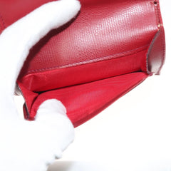 Celine Circle Logo Compact Wallet Leather