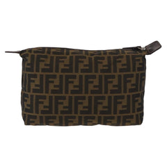 Fendi Logo Zucca Clutch PVC Leather