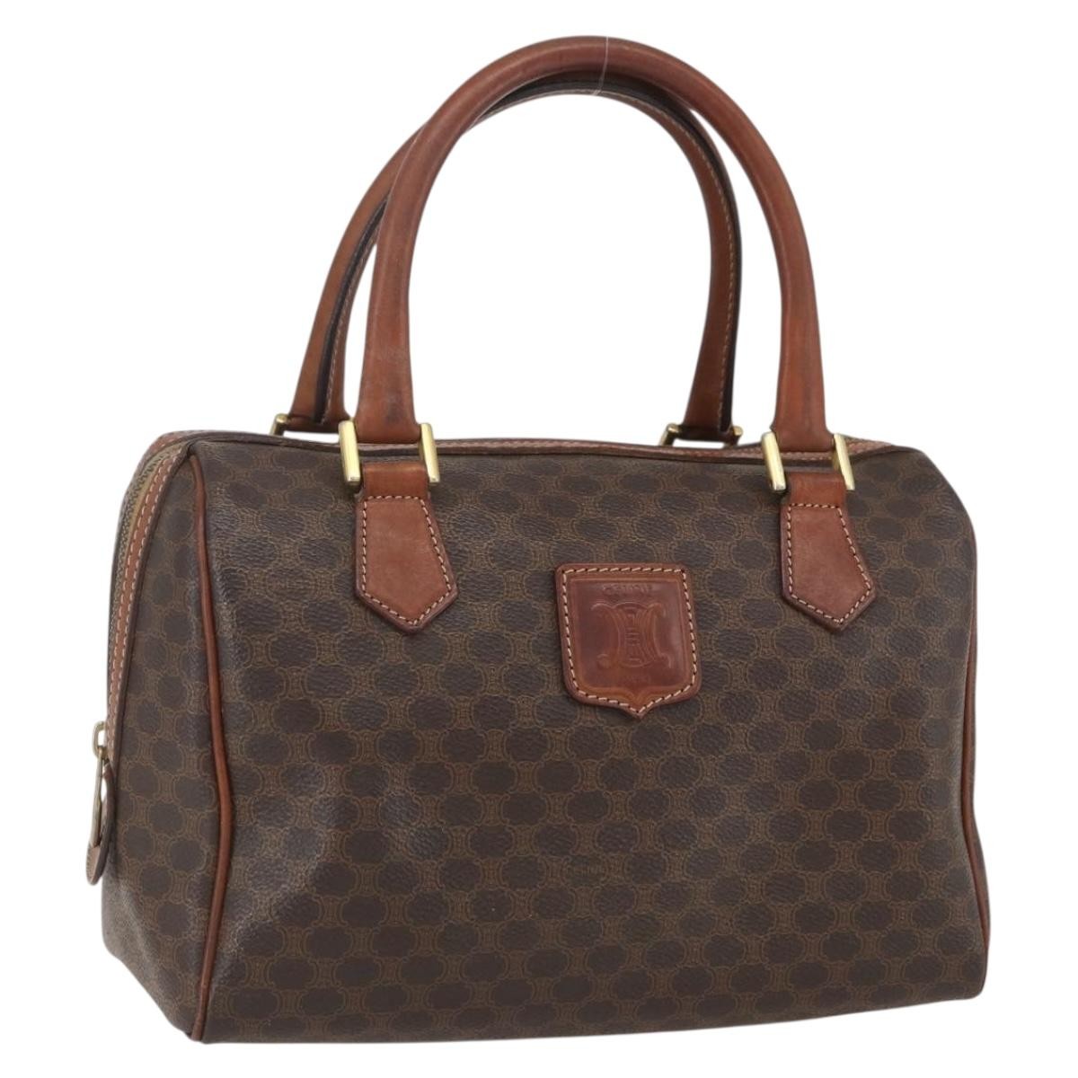 Celine Boston Bag Triomphe Coated Canvas