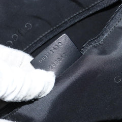 Gucci Vintage Bamboo Handle Open Hobo Leather