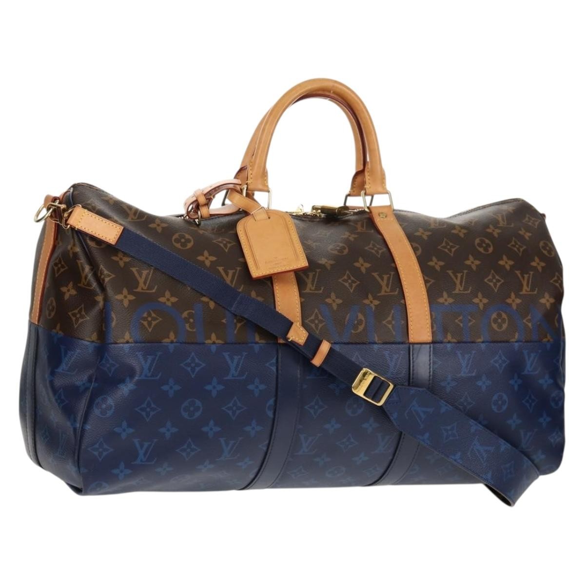 Louis Vuitton Keepall Bandouliere Bag Monogram Eclipse Split Canvas