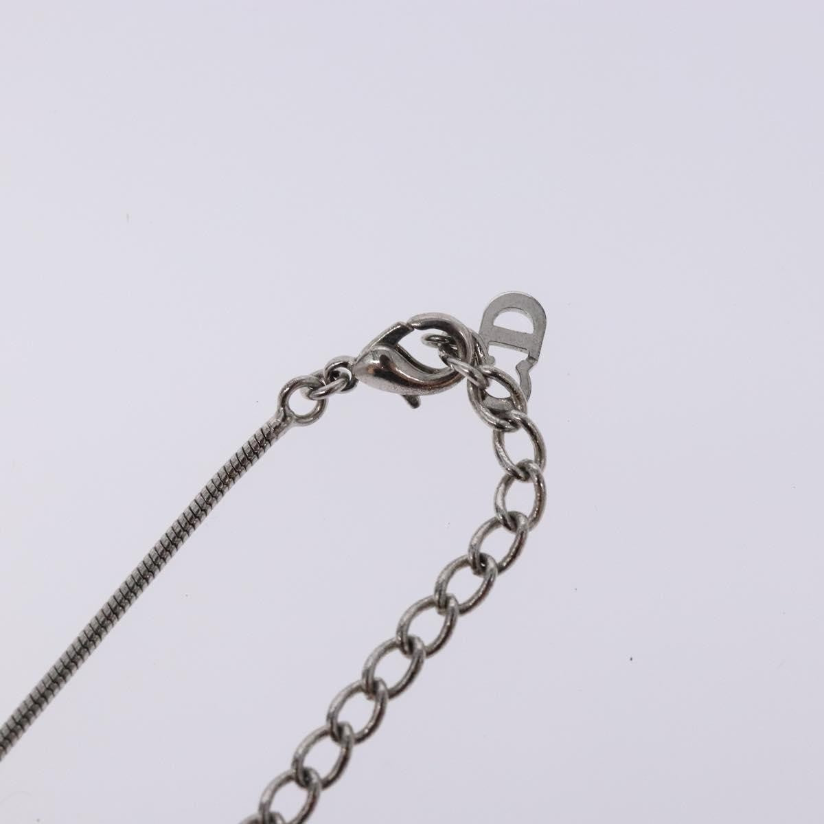 Christian Dior D logo Pendant Necklace Metal