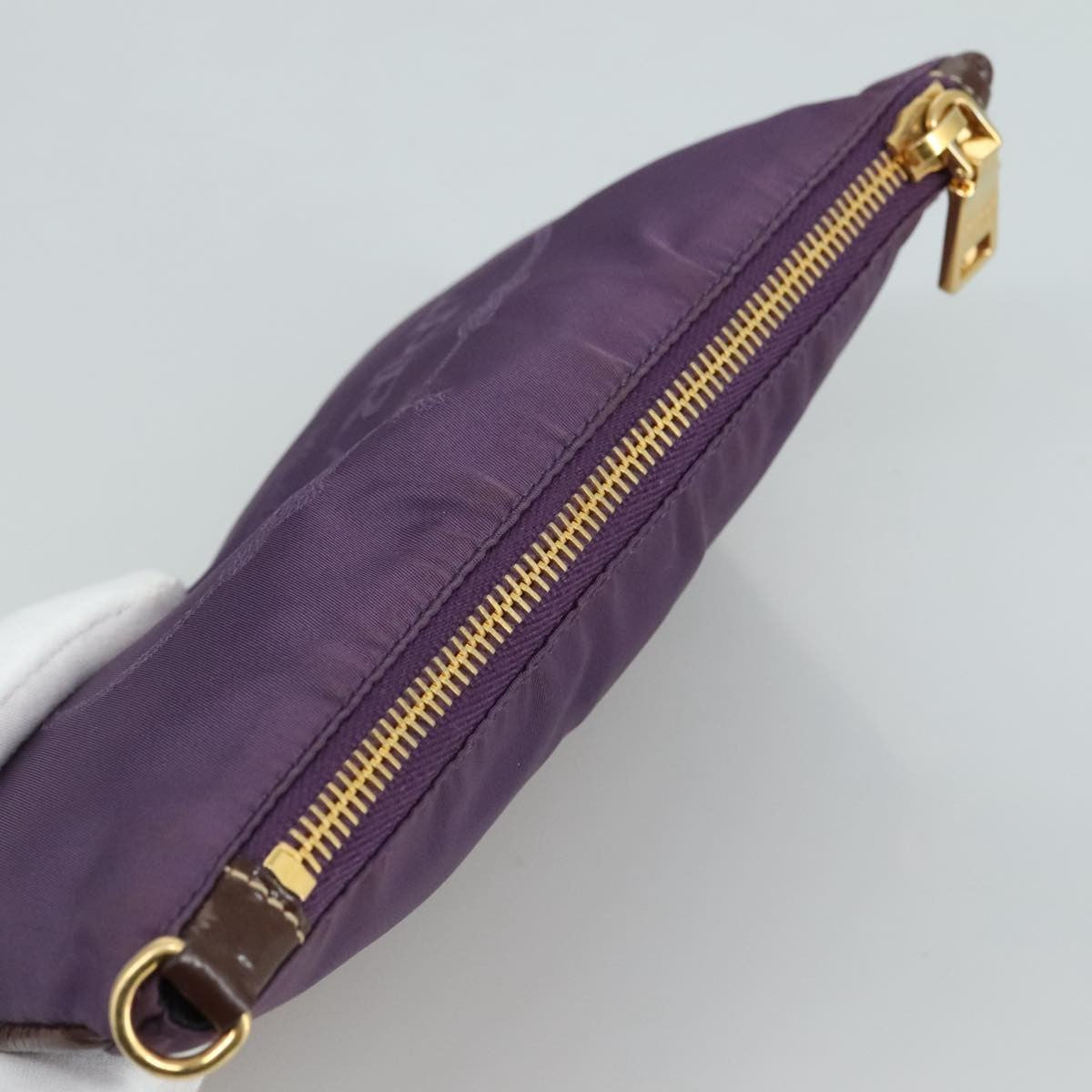 Prada Logo Zip Pouch Tessuto