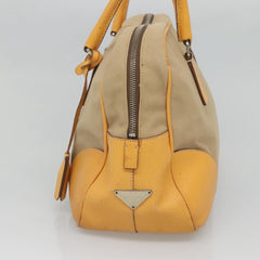 Prada Bauletto Bag Canvas with Leather