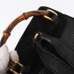 Gucci Vintage Bamboo Backpack Suede