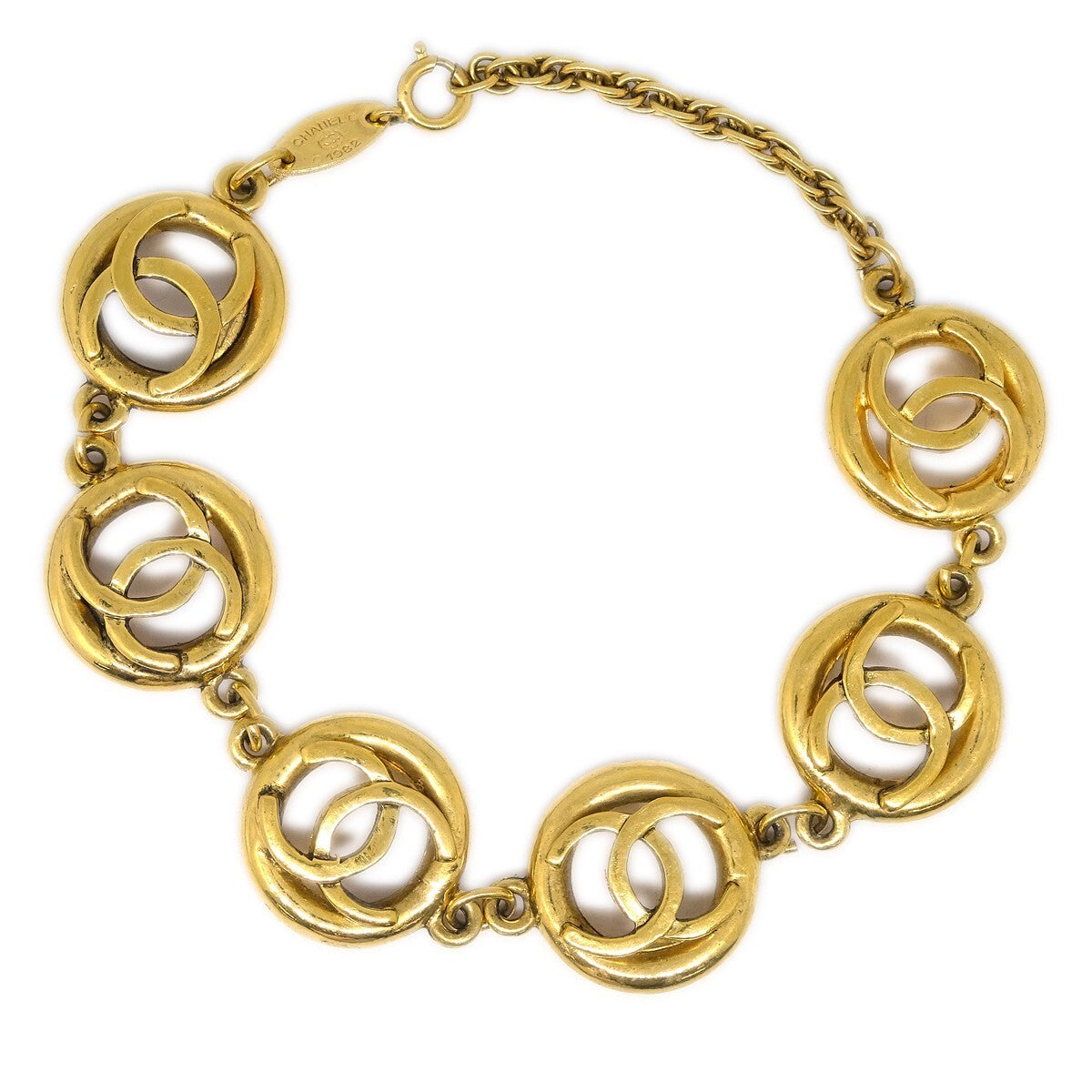 Chanel CC Cutout Round Bracelet Metal