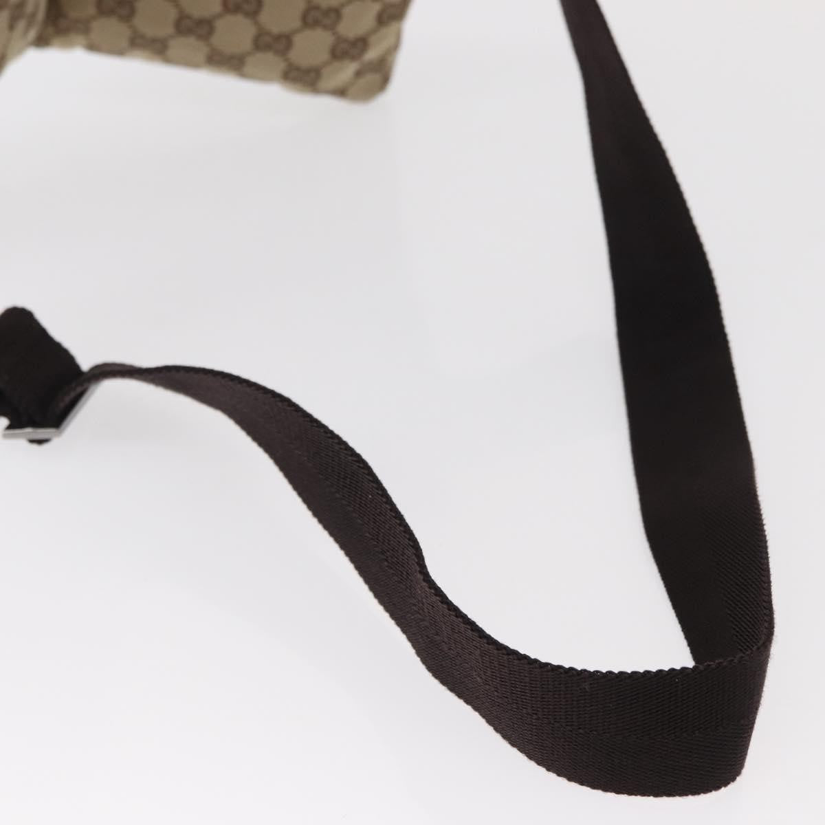 Gucci Vintage Double Belt Bag GG Canvas with Leather