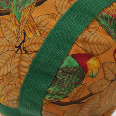 Hermes Vintage Drawstring Bucket Shoulder Bag Printed Canvas